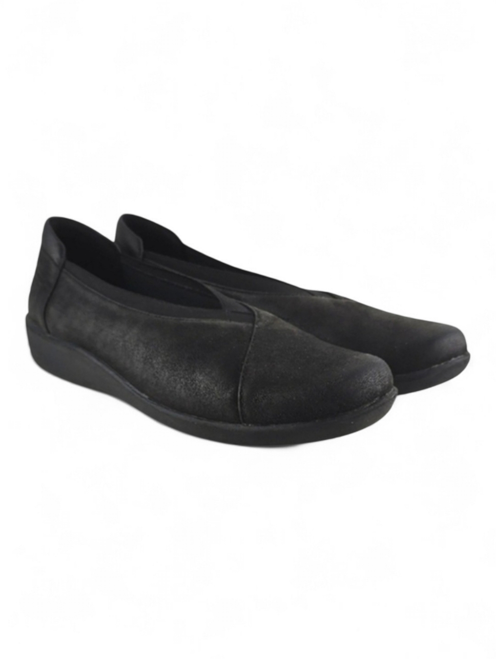 Clarks Cloudsteppers Women's Black Textile Slip On Shoes Lightweight Size 10M